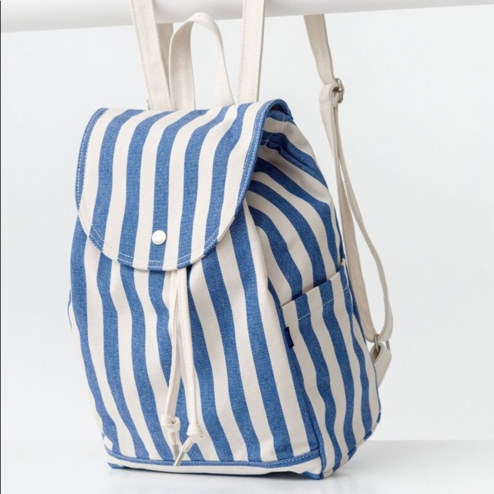 Baggu Blue Striped Bag